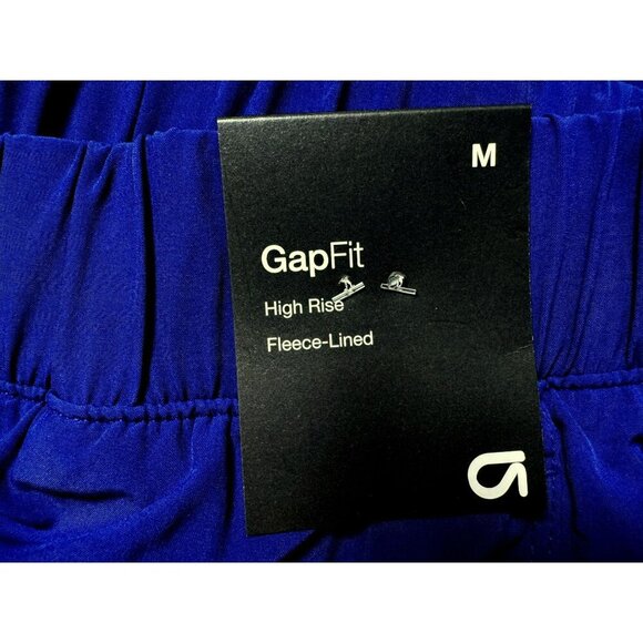 Gap Fit Womens Snap-Hem Fleece-Lined Blue Sweatpants Sz M Soft Comfortable NEW - Picture 6 of 10